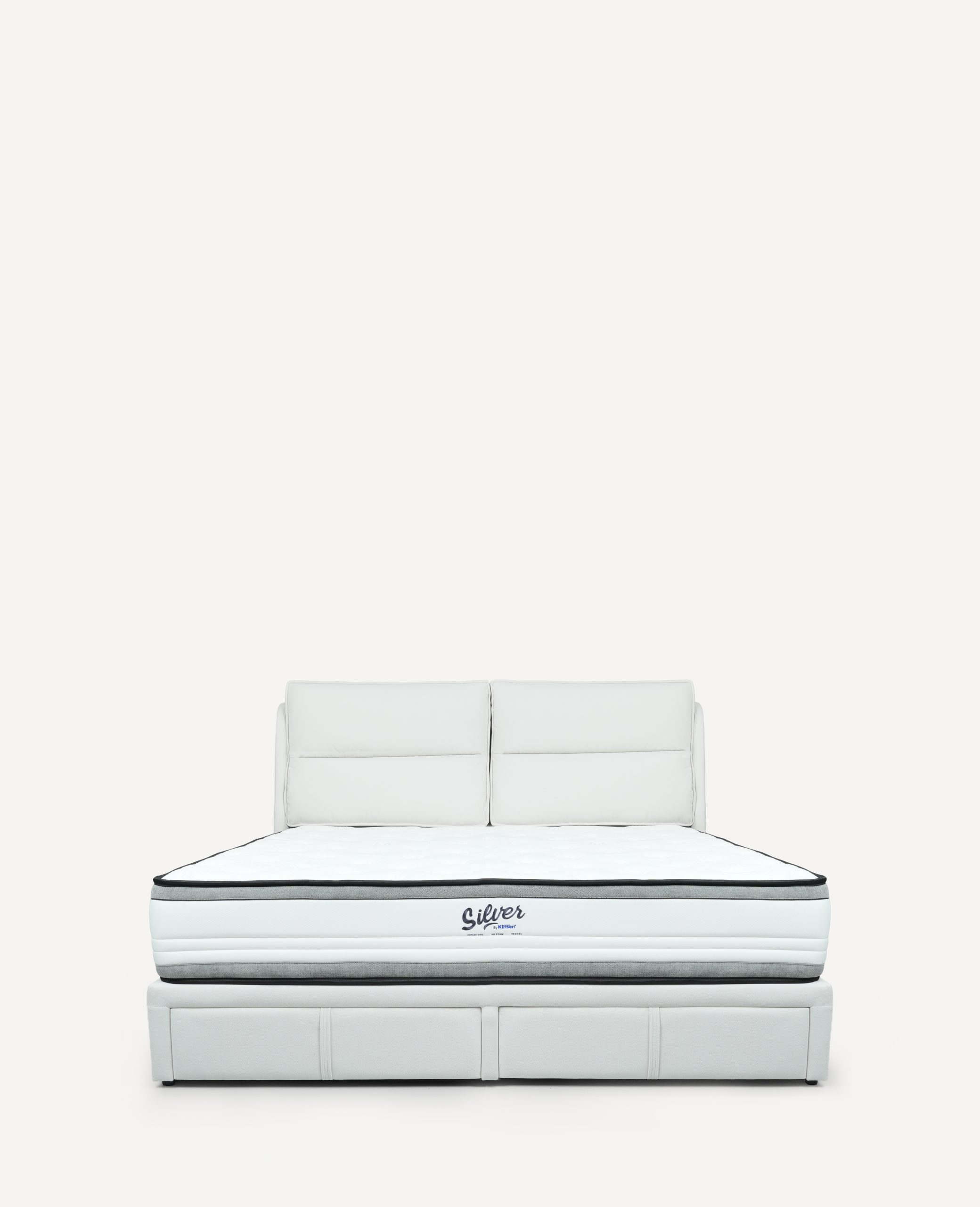 Hooda-1 silver Hooda Bedframe with Silver Mattress - Image 1